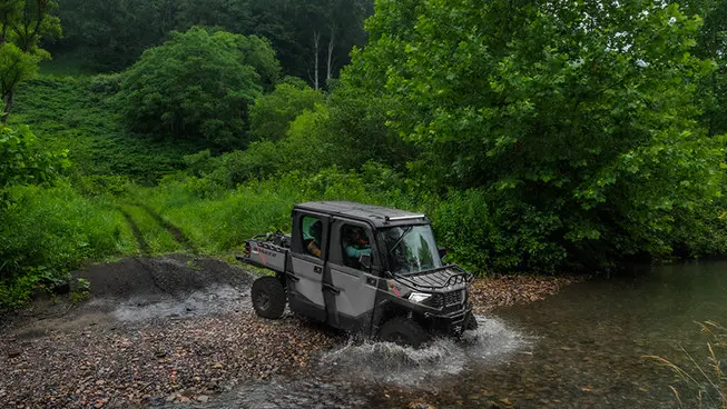 RANGER CREW SP 570 NorthStar Edition UTV driving into a ravine