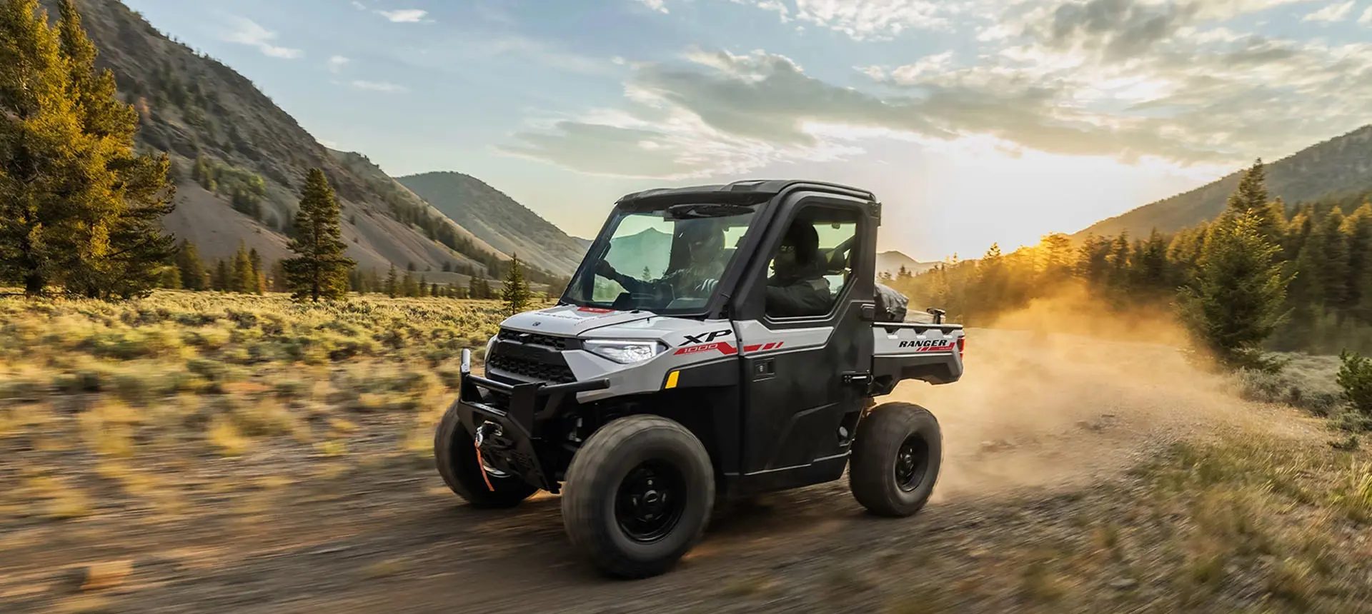 RANGER XP 1000 NorthStar Edition Trail Boss utv on a trail