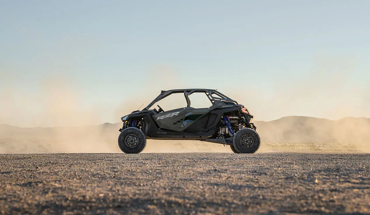 side view of a rzr pro r 4 in the desert