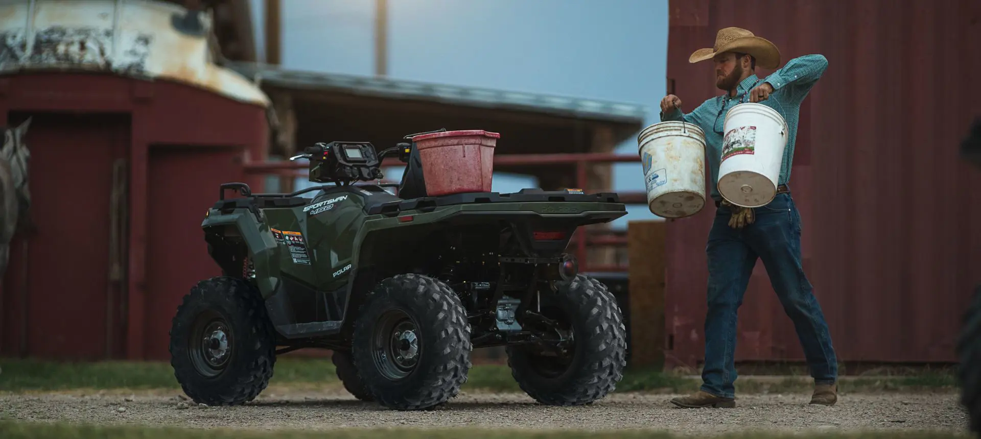 Quad Polaris Sportsman 450 ATV Rouge