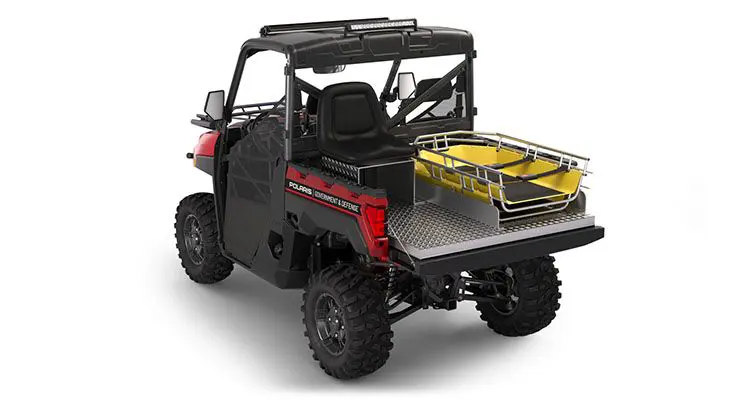 Side view of a polaris RANGER XP 1000 Premium with the Basic Rescue Package