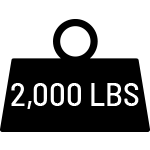 2000 lbs payload.