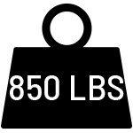 850 lbs payload.