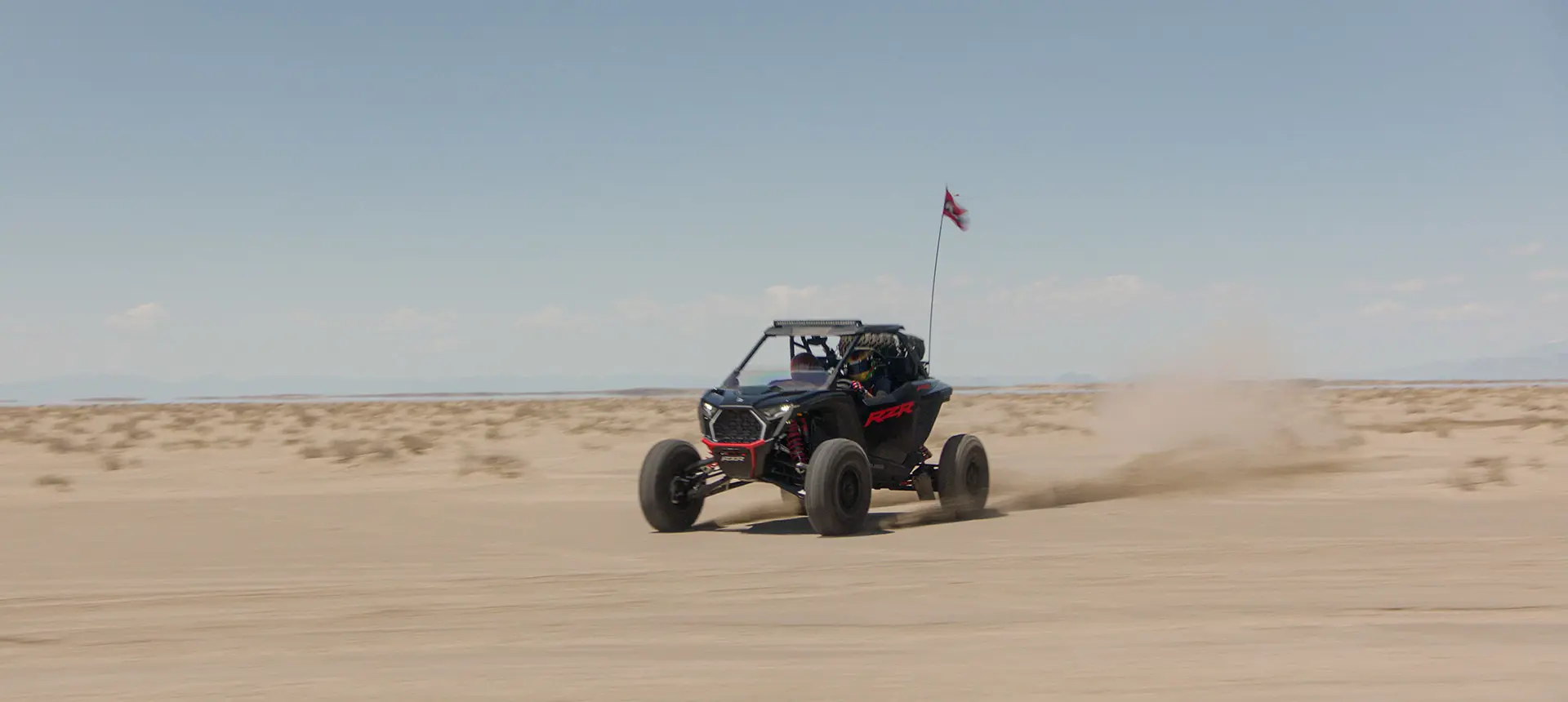 Polaris RZR Pro S side-by-side cruising through the desert.