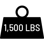 1500 lbs available Box Capacity.