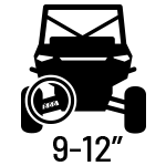 Suspension Travel of 9-12 inches.
