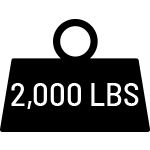 2000 lbs payload.