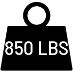 850 lbs payload.