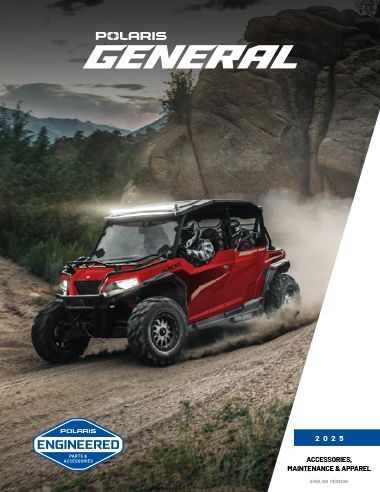 2025 Polaris GENERAL Accessories, Maintenance & Apparel Catalog.