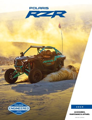 2025 Polaris RZR Accessories, Maintenance & Apparel Catalog.