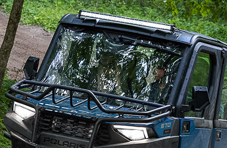 A lightbar installed on a Polaris RANGER CREW SP 570 NorthStar Edition UTV.