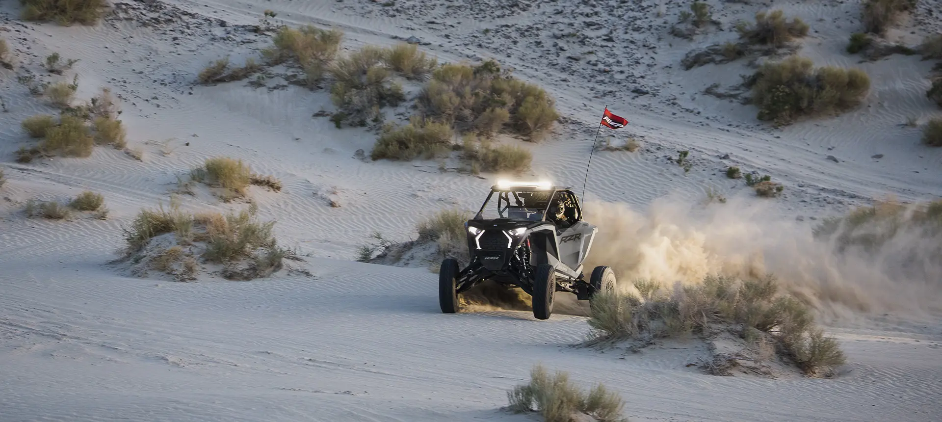 Polaris RZR Pro S side-by-side cruising through the desert.