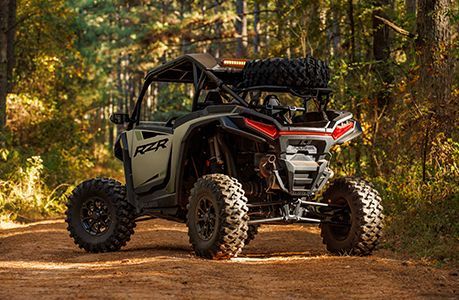 Spare Tire Carrier installed on a RZR XP side-by-side.
