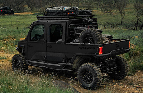 Polaris RANGER XD 1500 extreme duty UTV with storage racks installed.