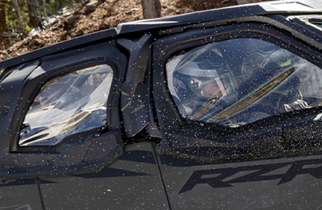 Side mirrors installed on a Polaris RZR Pro XP side-by-side.