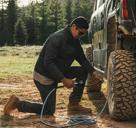 On-demand compressed air on a 2027 Polaris XPEDITION XP side-by-side.