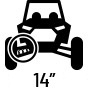 14 inches of suspension travel.