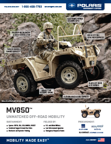 Sportsman mv850 brochure