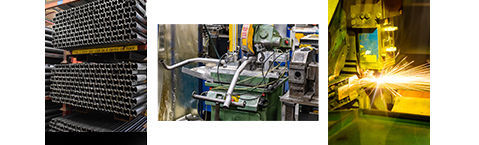 Tube fabrication process at the Polaris factory in Roseau, MN.
