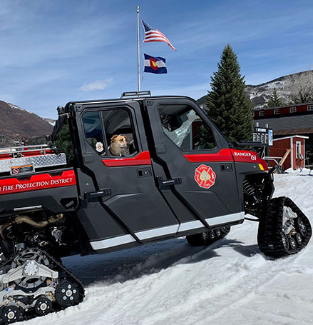 Aspen Fire Department Polaris Ranger with tracks