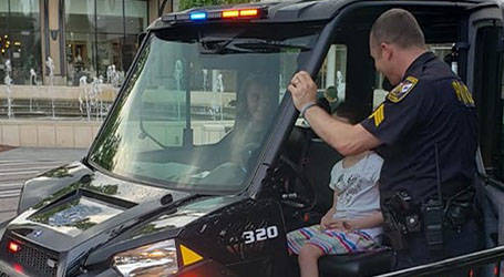 Officer with citizen in vehicle