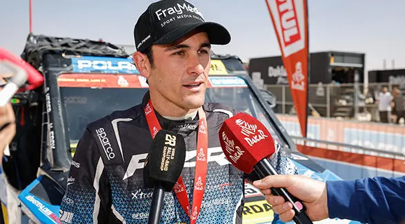 Dakar Rally 2024 interview with champion Brock Heger near his RZR Pro R Factory.