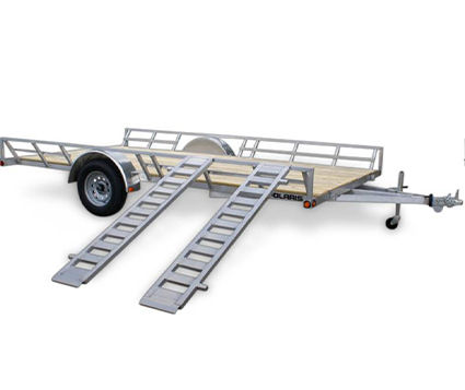 Close-up angle on a Polaris Open Side-Load trailer.
