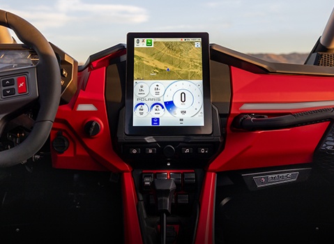 A driver seeing the real-time adjustments as DYNAMIX individually adjusts the damping force of each shock.