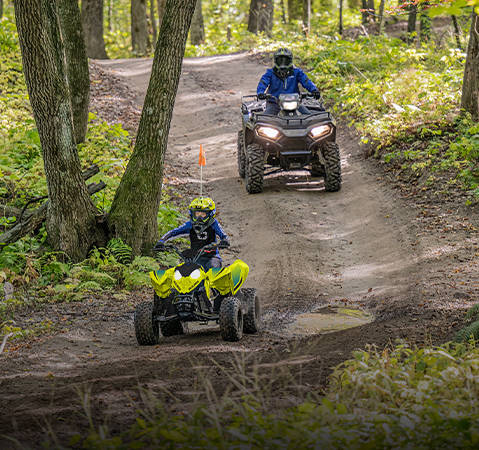 Explore youth ATVs, side-by-sides & UTVs.