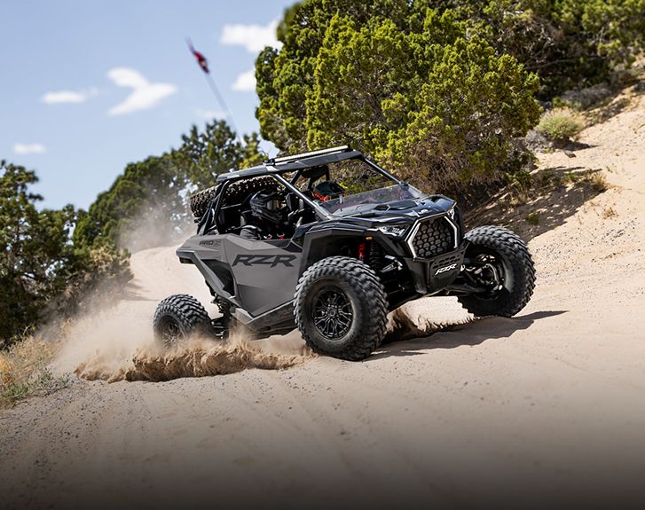 View accessories from the RZR Pro s Desert Package.