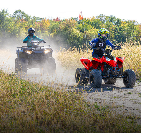 Explore the 2027 Polaris Outlaw 110 EFI youth ATV.