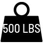 360 lbs of available rack capacity.