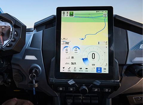 RIDE COMMAND screen showcasing the real-time adjustments as DYNAMIX individually adjusts the damping force of each shock.