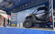 a RZR vehicle parked on the stage