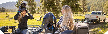 Friends in an ATV.
