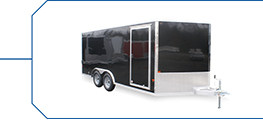 Enclosed trailer ideal for longer trips.