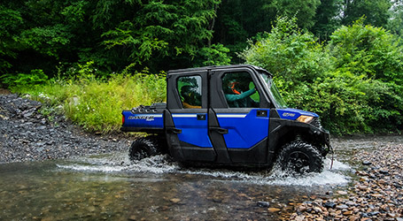 Polaris Ranger Crew SP 570 crossing a river