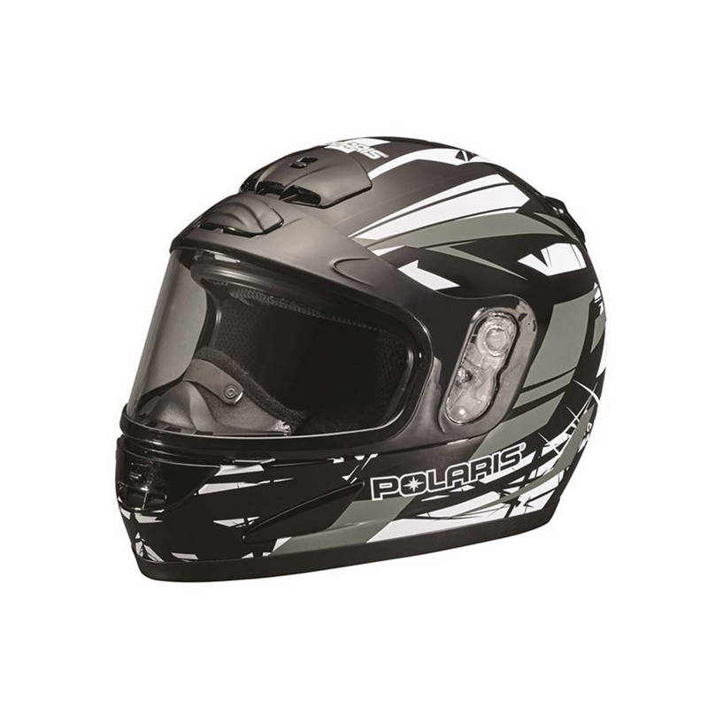 Youth Helmet with BuiltIn Breath Deflector, Gray Polaris Snowmobiles