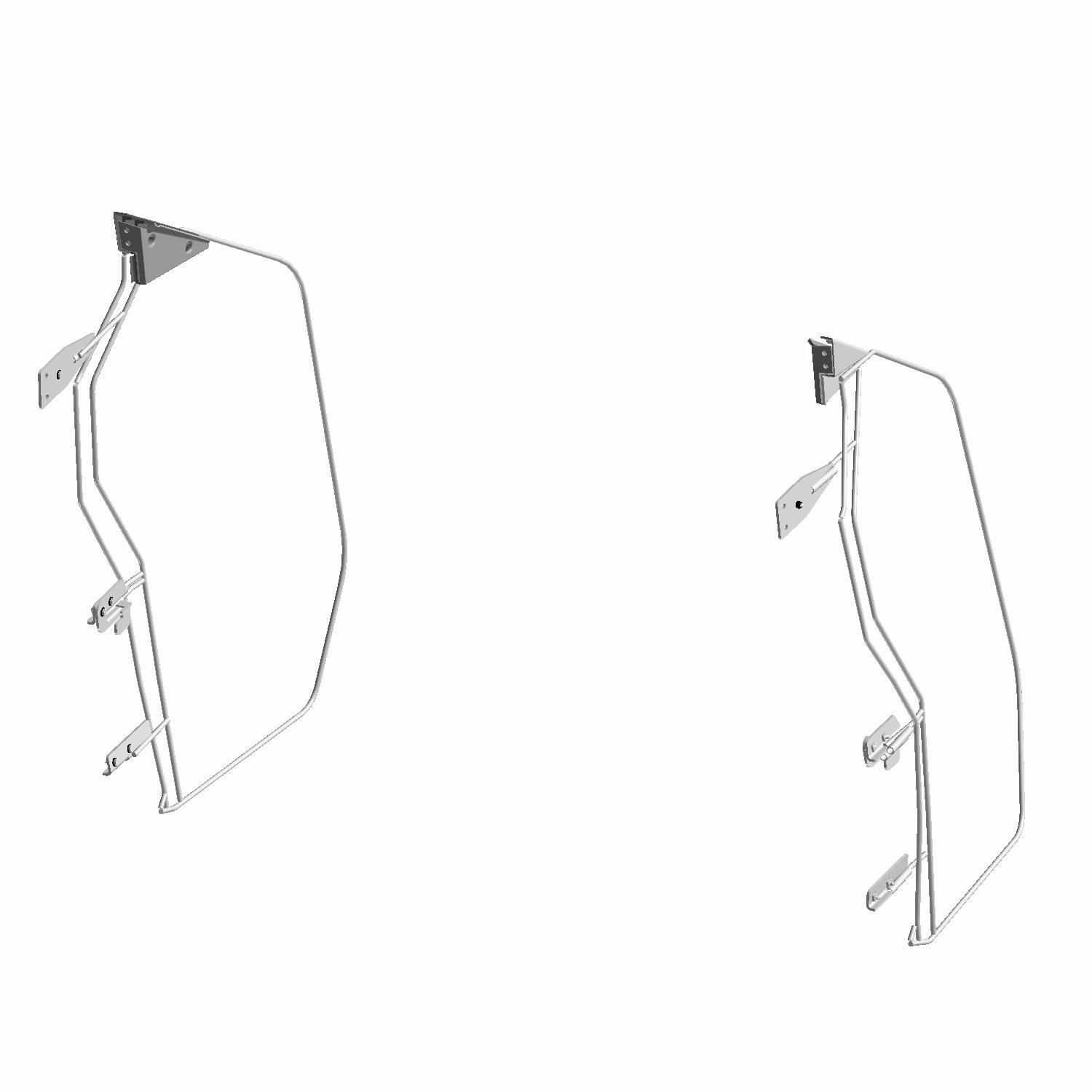 Zip Window Upper Doors for GENERAL, Front, Canvas, Set of 2