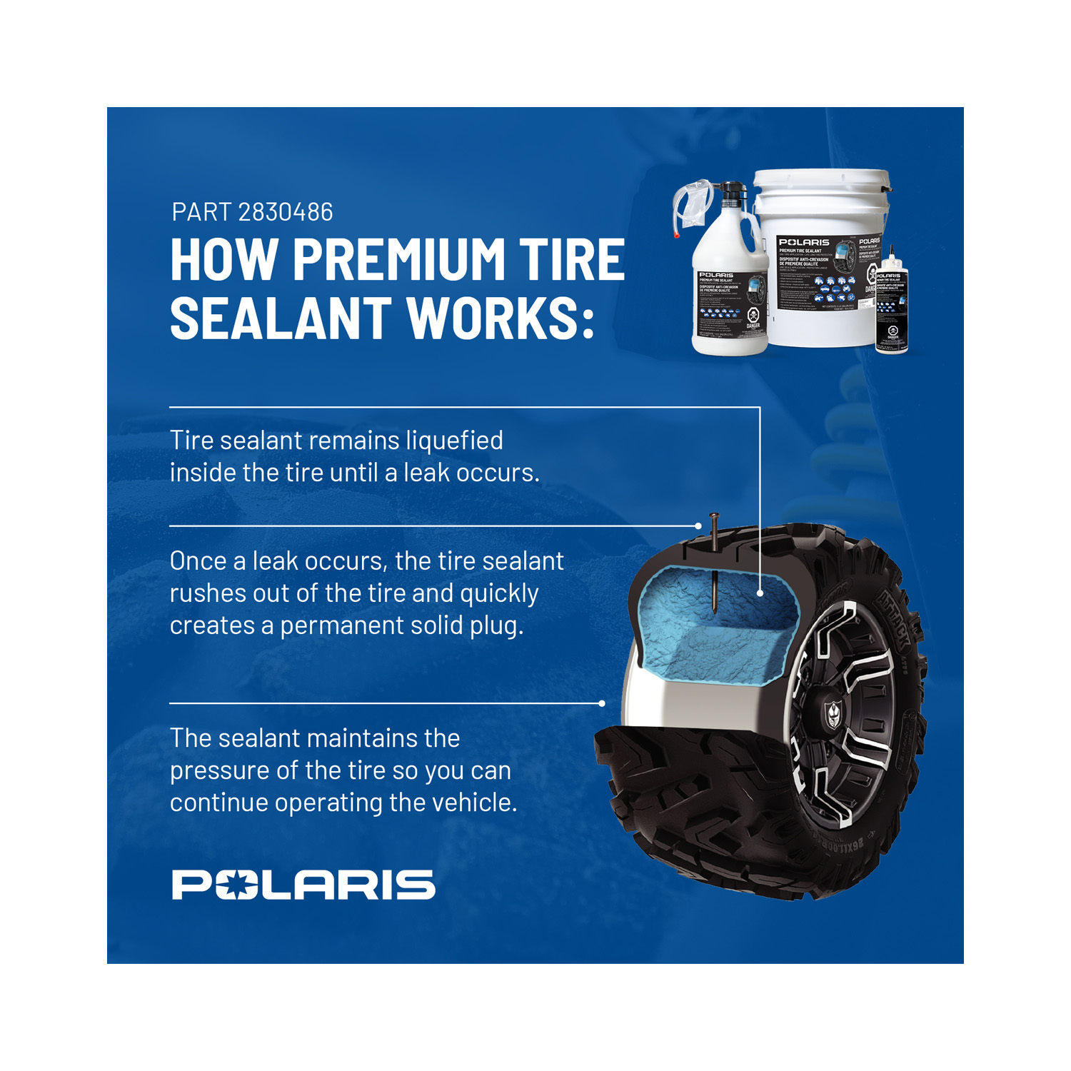 Premium Tire Sealant (32 oz - 5 gal) | Polaris