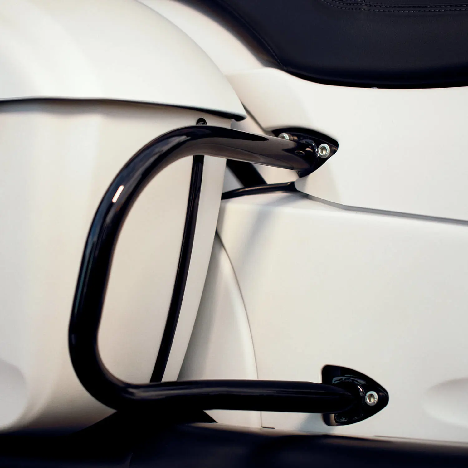 Steel Rear Highway Bars in Gloss Black, Pair