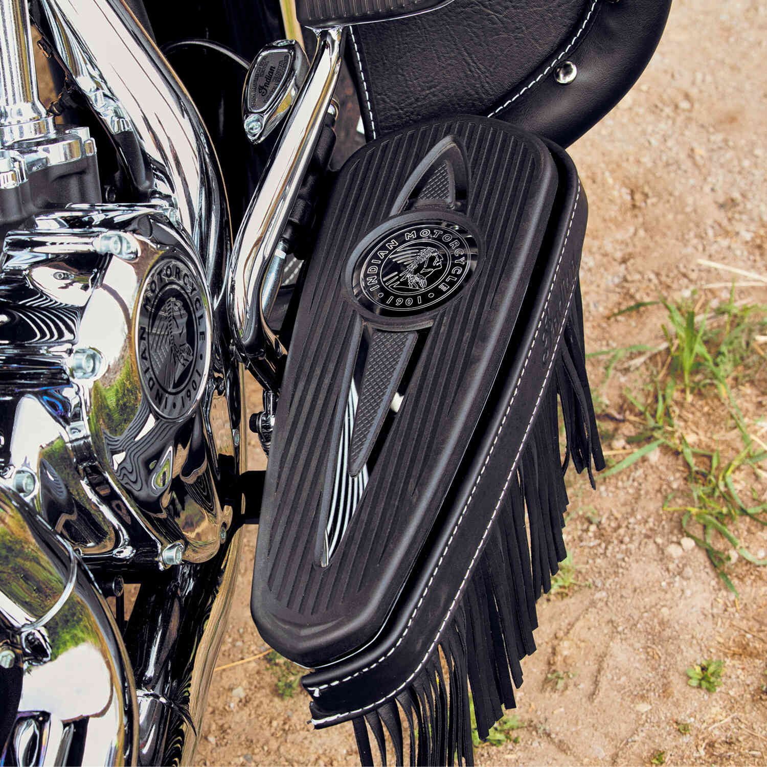 帽子 INDIAN MOTORCYCLE HORSE HIDE CASQUETTO Indian Motorcycle Headdress Half Helmet, Black | 2865551