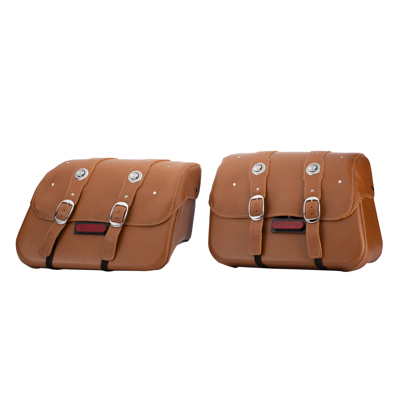 Genuine Leather Saddlebags, Desert Tan