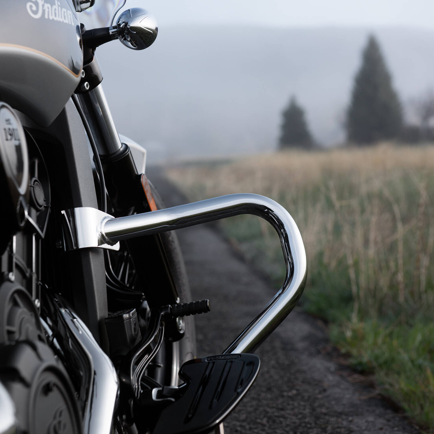 XFMT Motorcycle Rear Highway Bars - Chrome Crash Bars For Indian Chieftain & Roadmaster