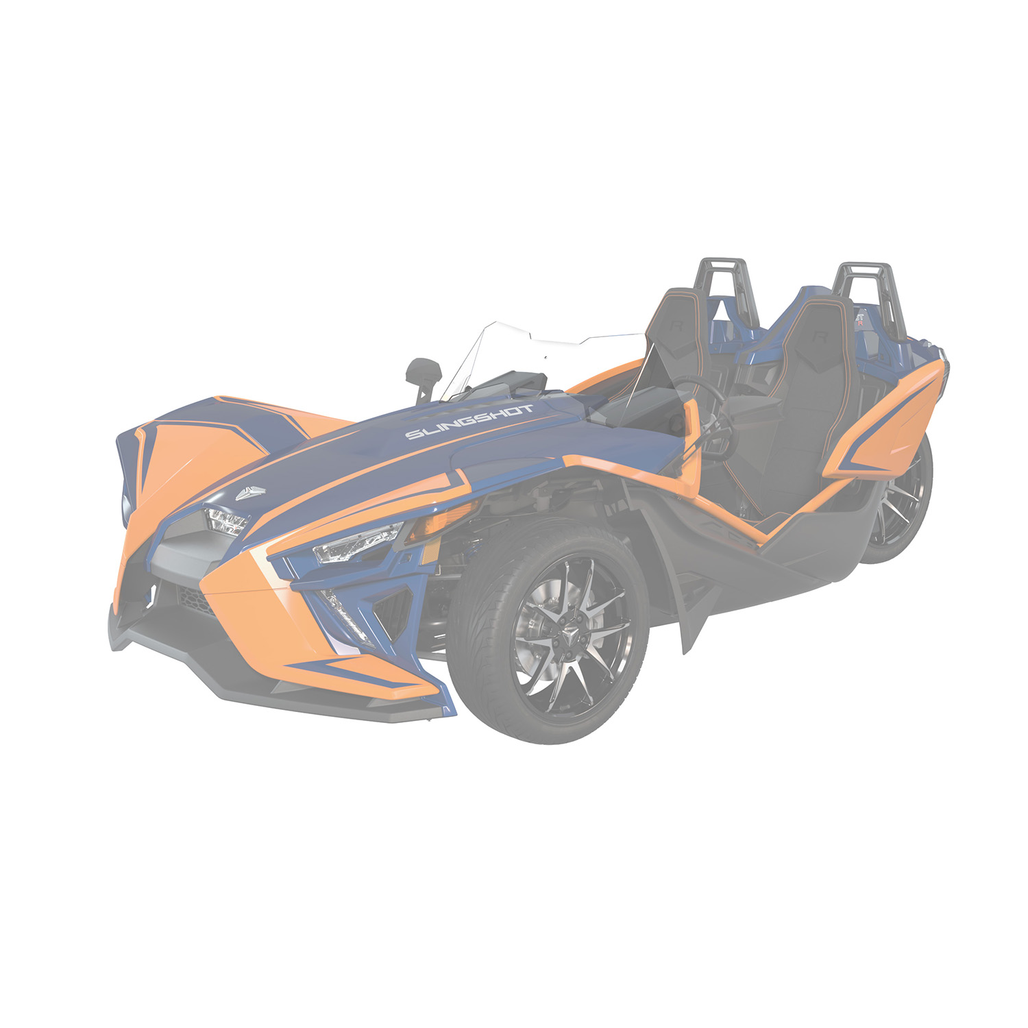 Ripper Series Wind Deflector - Tall Clear | Polaris Slingshot