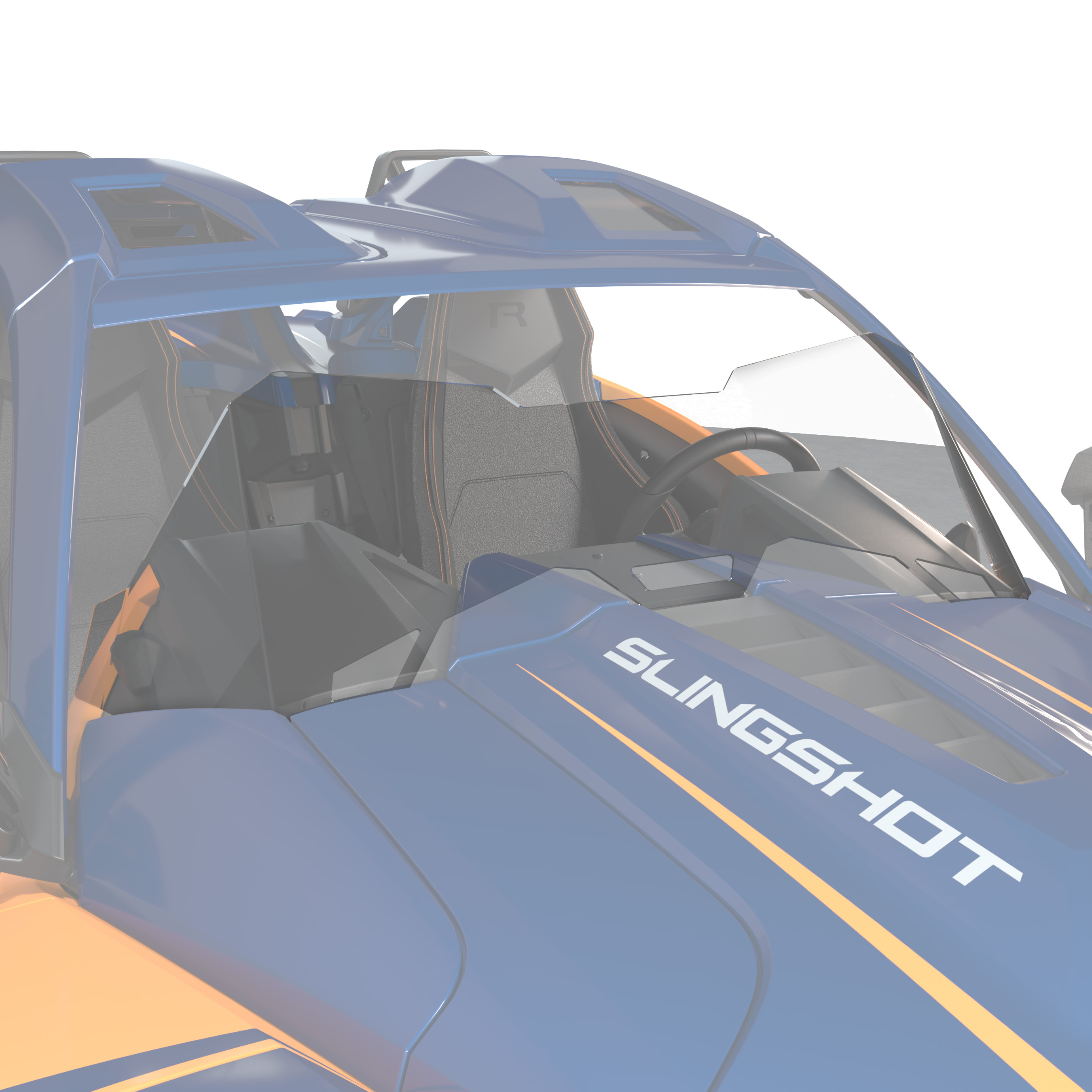 ss  Ripper Series Wind Deflector - Tall Clear | Polaris Slingshot