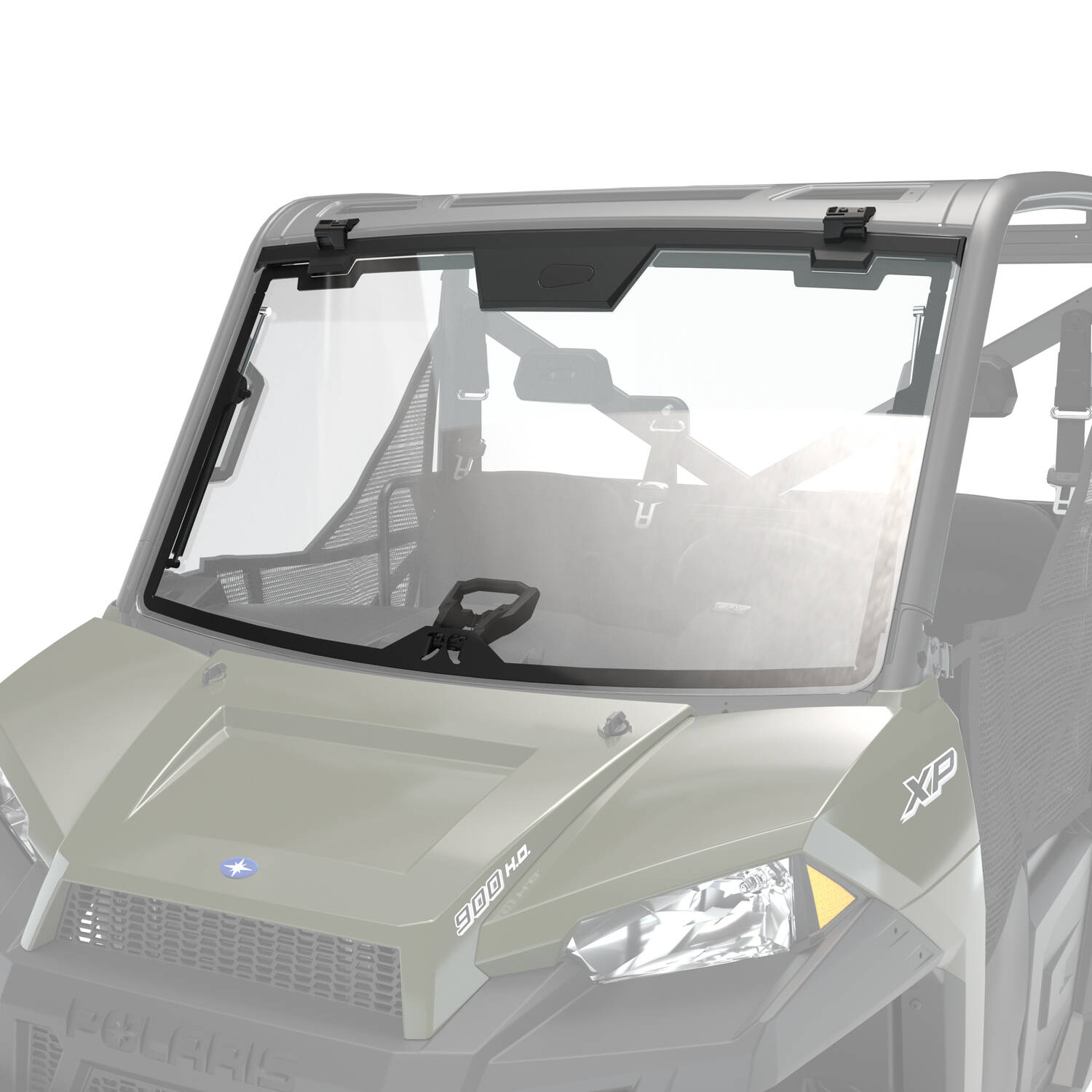 Glass Tip Out Full Windshield With Three Positions Clear Polaris Ranger