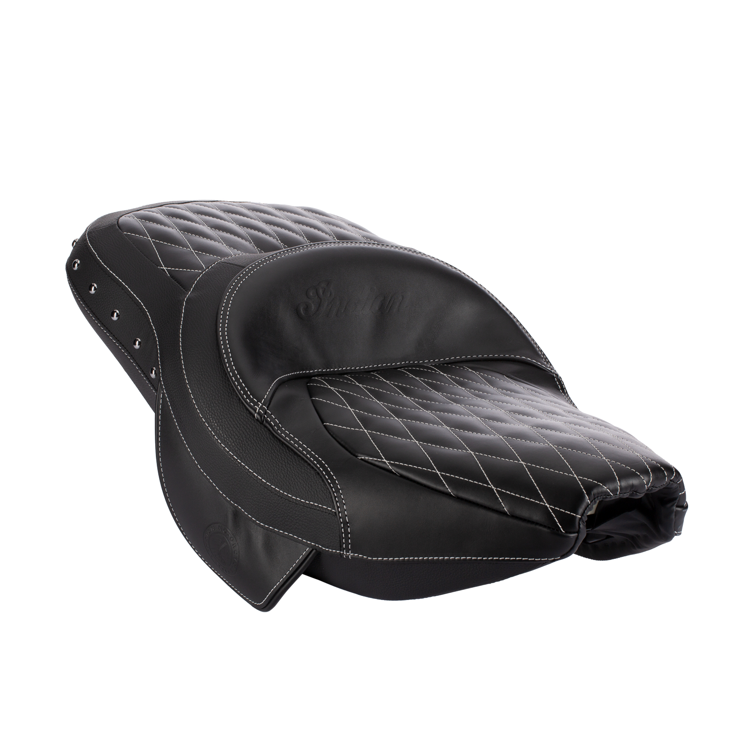 Genuine Leather Extended Reach Heated Seat - Black | Indian Motorcycle