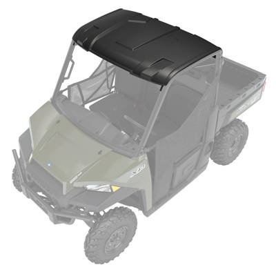 Poly 3-Seat Premium Roof with Lock & Ride Technology with Liner, Black