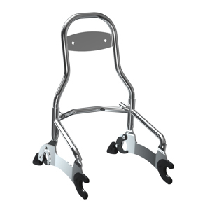 OUKENS Sissy Bar Porte-Bagages Moto - Support Arrière Pour XL/FLST/FLSTC/FLSTSC - Acier Noir